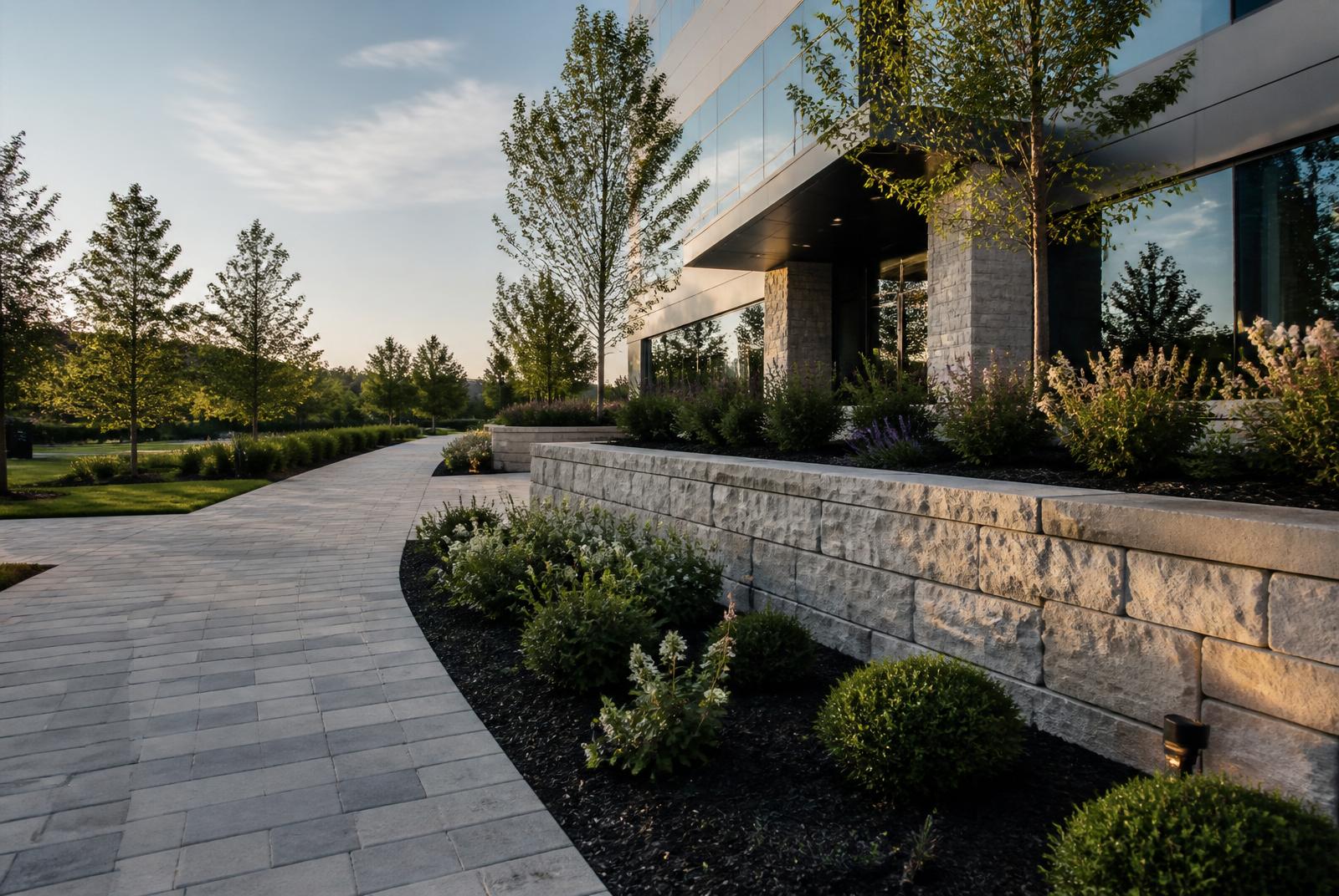 Hardscapes, drainage, and property enhancements built to spec.